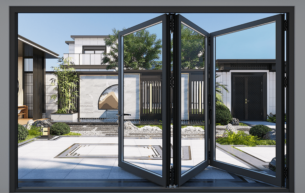 Teza 88 Series Bi-fold-Door Half-Open